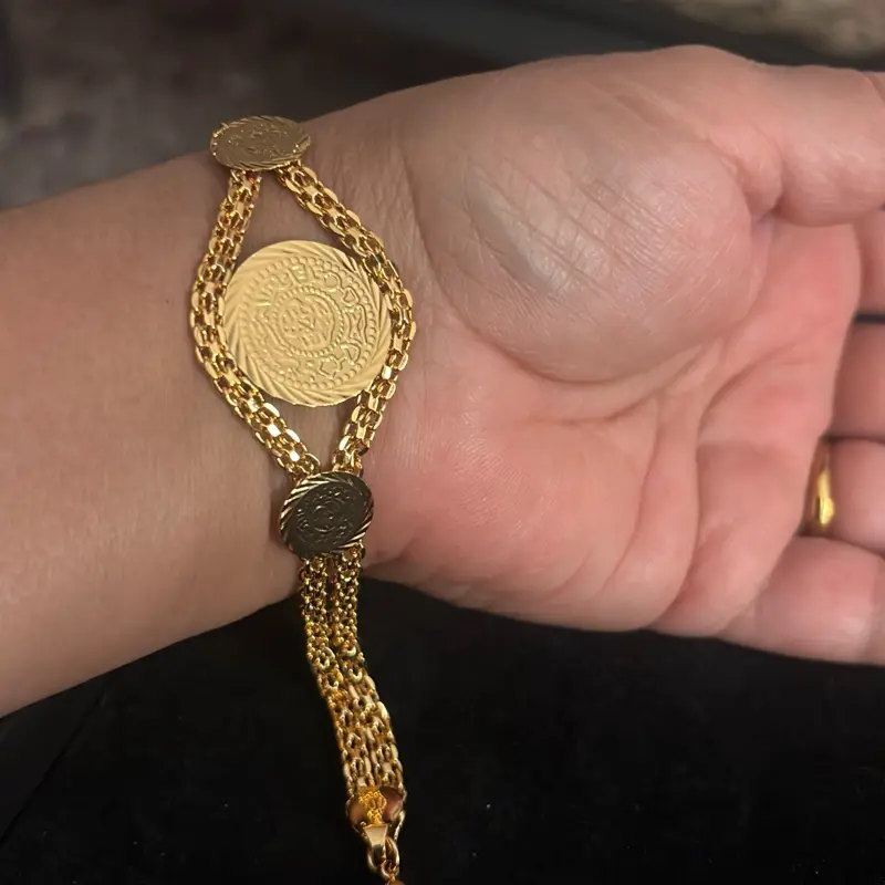 24k gold plated big coin size 7” anti tarnish