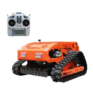 Control Lawn Mowers with Lifting Head Heavy-Duty Crawler Drive for 80% Slopes Long-Range Remote Control All-Terrain for Lawns/Orchards Durable Cordless Electric Yard Machine