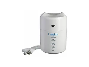 Lasko Ultrasonic Personal Cool Mist Humidifier with Nightlight, UH150, White - Dual Mist, Cool Mist, Ultrasonic - 13.53 fl oz Tank - 190 Sq. ft. - White