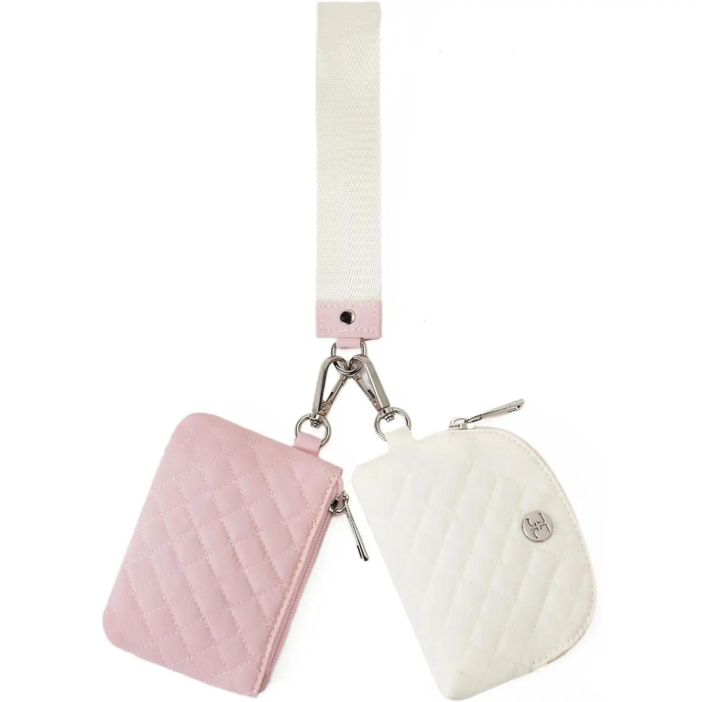 Telena Mini Zip Around Wristlet Wallets for Women Coin Purse Wristlet Keychain Dual Pouch Wallet Wristlet Gift