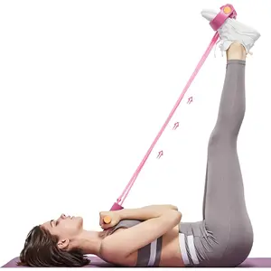 Fitness Resistance Bands-6 Tube, Resistance Bands with Foot Loops, Sit Up Training Band, Upgraded Smart Stirrup Puller, Fitness Pedal Ankle Puller, Pedal Puller Rope