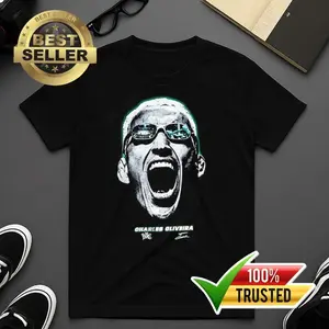 RARE Charles Oliveira Face Short Sleeve T-Shirt WO1485 Rifle Grunge Graphic Album