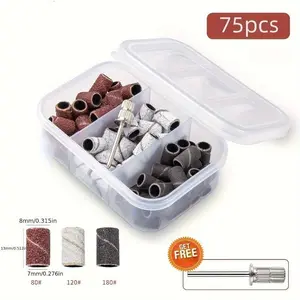 1set Nail Art Sanding Ring Nail Surface Dead Skin Remover Nail Sanding Ring Grinder Grinding Head Nail Art Tool Pedicure Care Tool