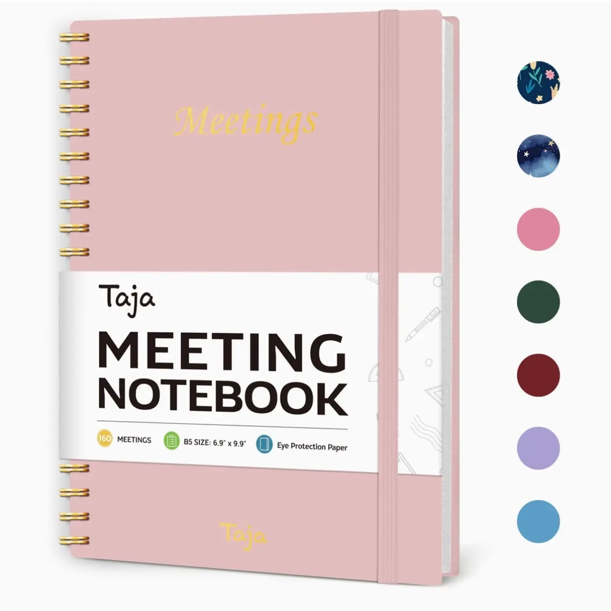 Meeting Notebook For Work Organization - Work Planner Notebook With Action Items, Agenda Planner For Note Taking, Project Planner For Men & Women