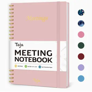 Meeting Notebook For Work Organization - Work Planner Notebook With Action Items, Agenda Planner For Note Taking, Project Planner For Men & Women