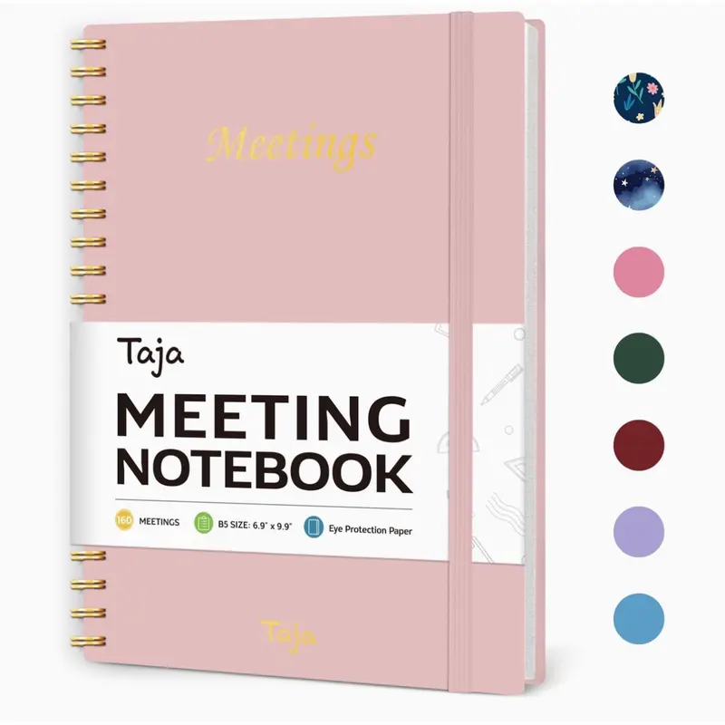 Meeting Notebook For Work Organization - Work Planner Notebook With Action Items, Agenda Planner For Note Taking, Project Planner For Men & Women
