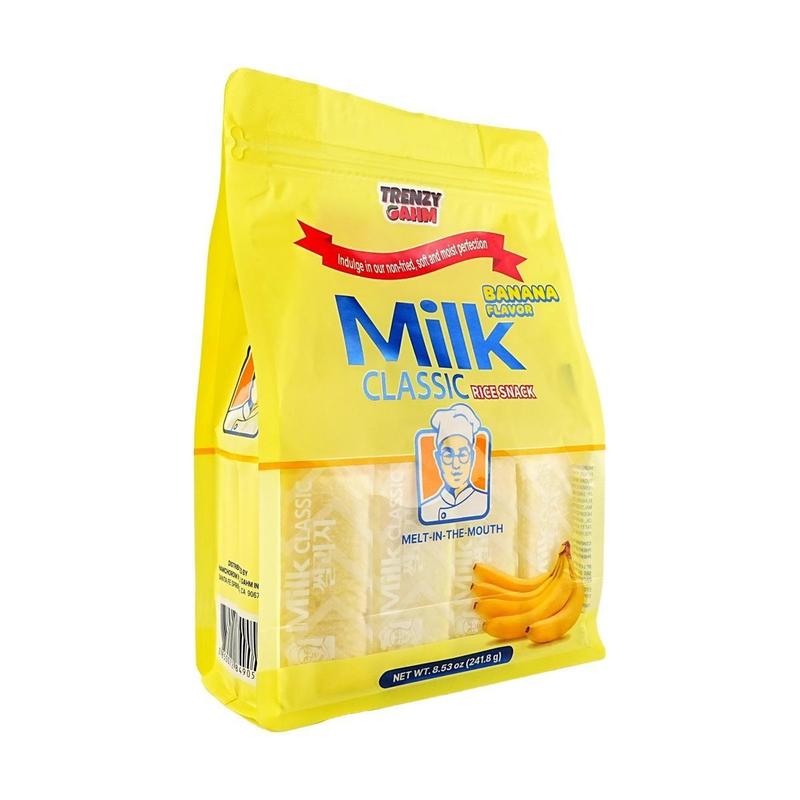 New Flavor Banana&Cheese Milk Rice Cakes 241.8g | Healthy Non-Fried Snack | Double Flavor Crunchy Korean Treat