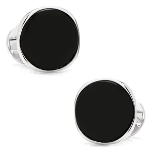 Sterling Silver Classic Formal Onyx Cufflinks