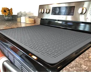 Silicone Stove Top Cover for Electric Stove - 30" x 21" Glass Cooktop Protector XL Dish Drying Mat Anti Scalding Heat Resistant Trivet Easy to Clean Kitchen Accessory