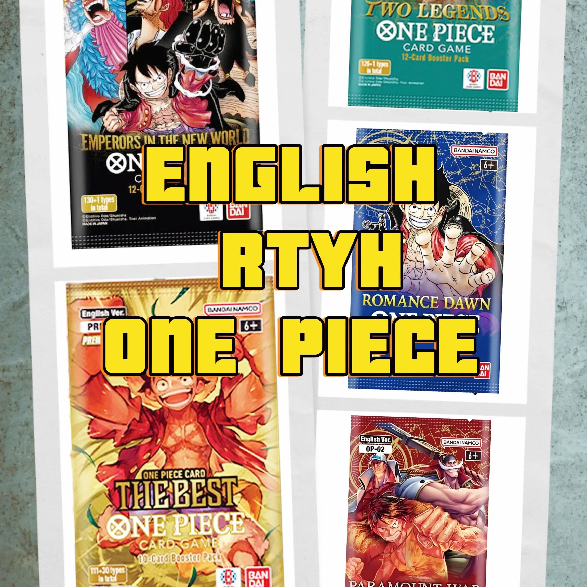 English RTYH One Piece TCG Sets 01-09 ( Pick Set )