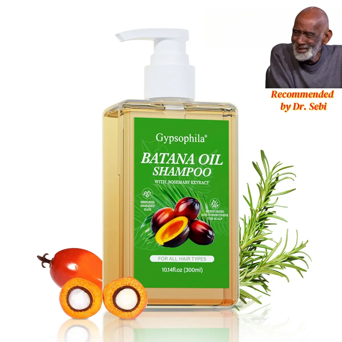 Gypsophila Batana Oil 4-in-1 Haircare Set, Nourishing Repair Treatment for Damaged Hair with Shampoo & Conditioner