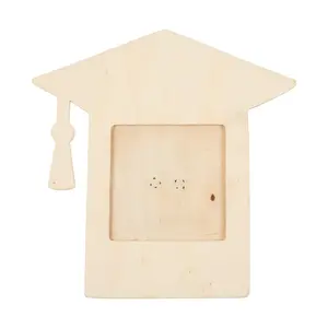 7" DIY Unfinished Wood Graduation Cap Picture Frames - Makes 12