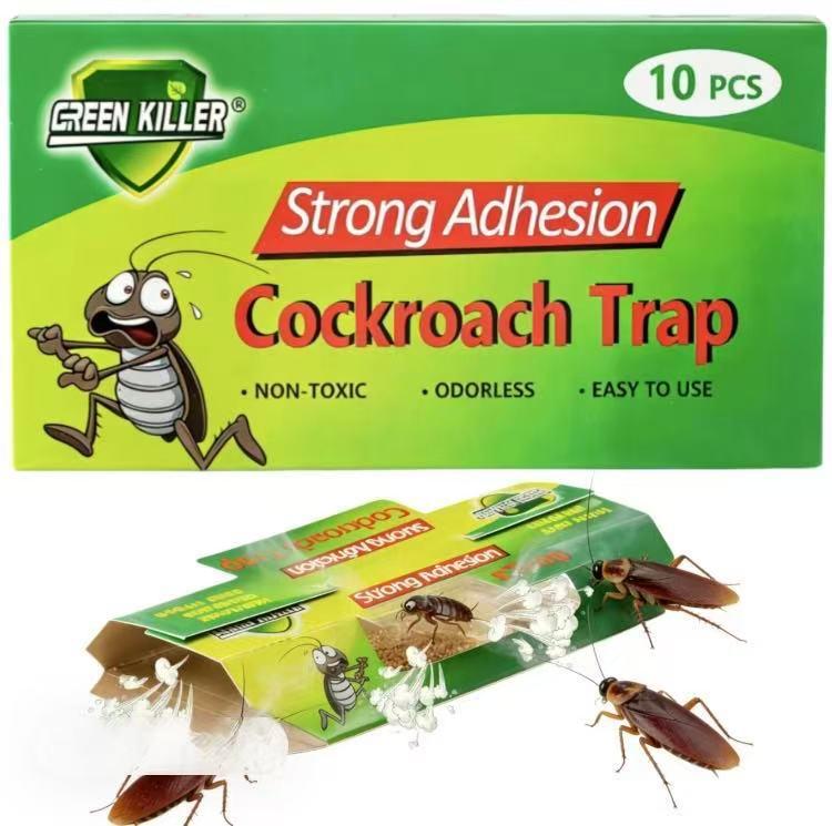 Super Sticky Roach Glue Traps with Natural Fish Meal Bait, Non-Toxic & Family Safe, No Chemicals or Mess, Easy to Use, Quickly Catches Roaches, Ants & Spiders, Long-Lasting Indoor Pest Control for Kitchen, Bathroom & Home