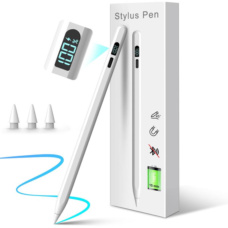MEKO Stylus Pen -Fast Charge Pencil with Palm Rejection/Tilts,LED Power Display,for iPad 10/9/8/7/6th,Pro 12.9"/11"/M4,Air 5/4/3/M2,Mini 6/5