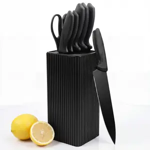 Knife Set, 8-Piece Kitchen Knife Set with Universal Block, Sharp Chef Knife Set, Kitchen Knife Set, Anti-Rust Chef Knives, High Carbon Stainless Steel, Ergonomic Design, Dishwasher Safe,Easy Clean Knife Block