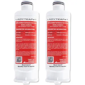 LADYTEAPOT DA97-17376B Replacement for Samsung HAF-QIN/EXP, DA97-08006C, RF28R7201SR, RF28R7351SG, WD-F45, Refrigerator Water Filter