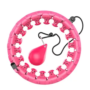 Smart Weighted Fit Hoop for Plus-Size Adults, 2-in-1 Detachable Exercise Hula Hoop with 24 Adjustable Links for Fitness