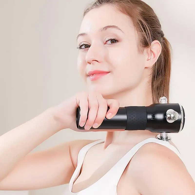 USB Rechargeable High-frequency Massage Gun, 4-head Electric Massager, Muscle Massagers for Deep Tissue Relief, Muscle Relaxation, Perfect Gift for Family and Friends
