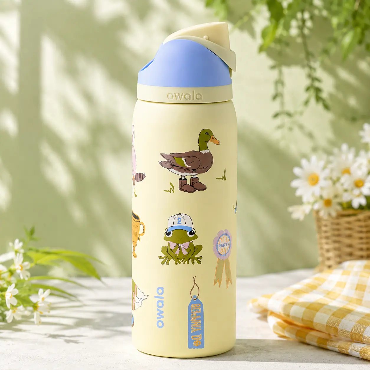 Owala FreeSip 32 oz Stainless Steel Water Bottle Pastel Duck Collection, Gift For Her, Gift For Him