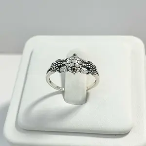 Sterling Silver 925 Turtle Starfish Ring Sea Ocean Jewelry