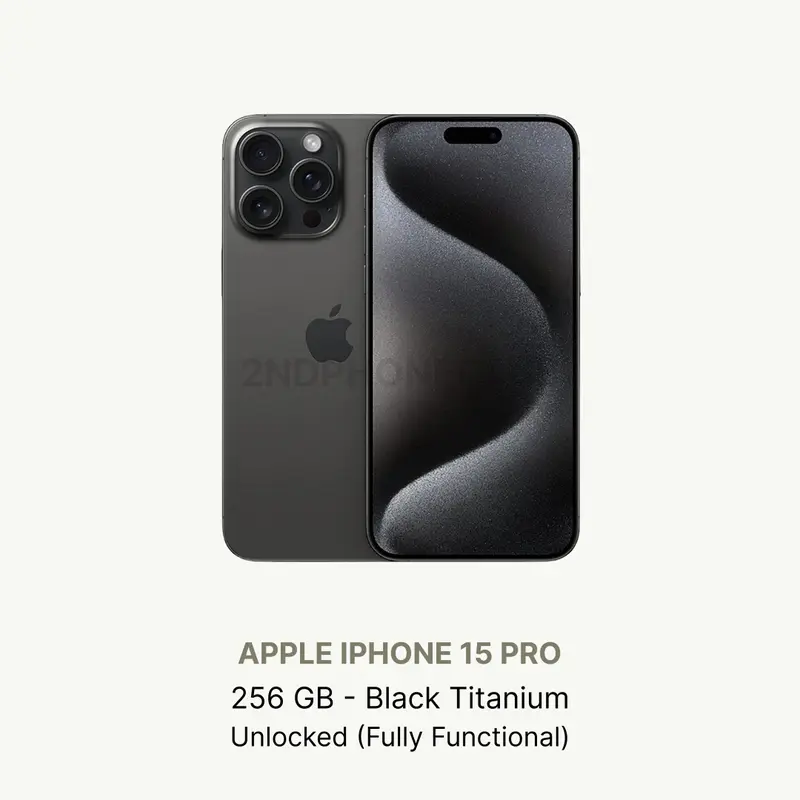 Refurbished Apple iPhone 15 128GB Black Unlocked Smartphone