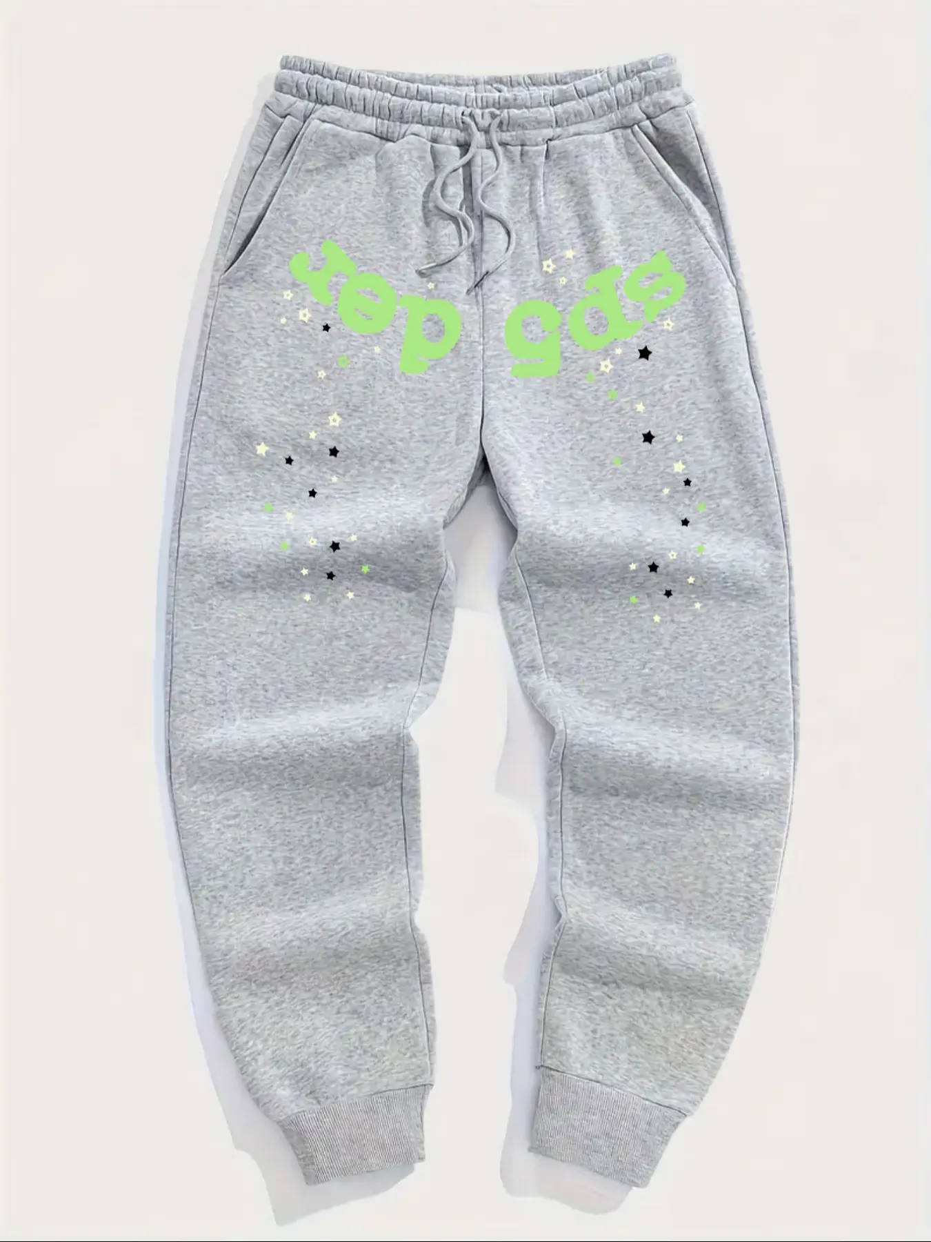 Men's Casual Fitted Knitted Sports Pants with Drawstring Waistband, Thick Fabric Drawstring Sweatpants for Fall & Winter, Versatile Active Lifestyle Wear