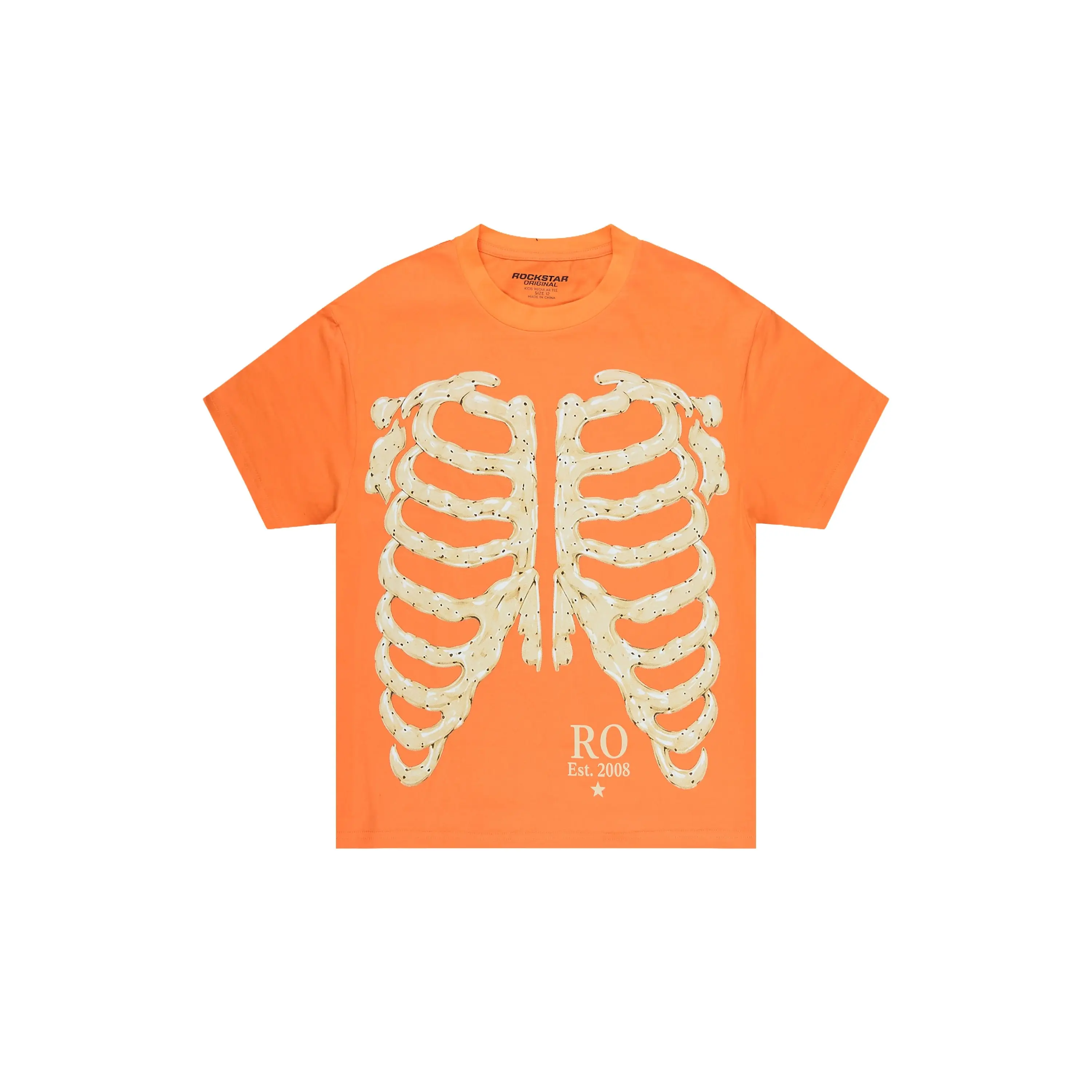 Boys Vermis Orange Grapchic T-Shirt