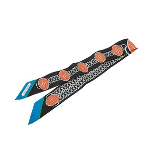 Pre-owned HERMÈS Silk Small Leather Goods Hermes Lift Profile Scarf