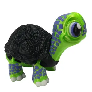 Turtle 3D Printed Articulating Figurine for Home Decor - Unique Design, Ideal for Home Decor, High-Quality Craftsmanship Movable Shelf Ornaments Articulated