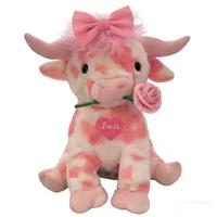 Rose Flower Bow Tie Pink Cow (with heart)