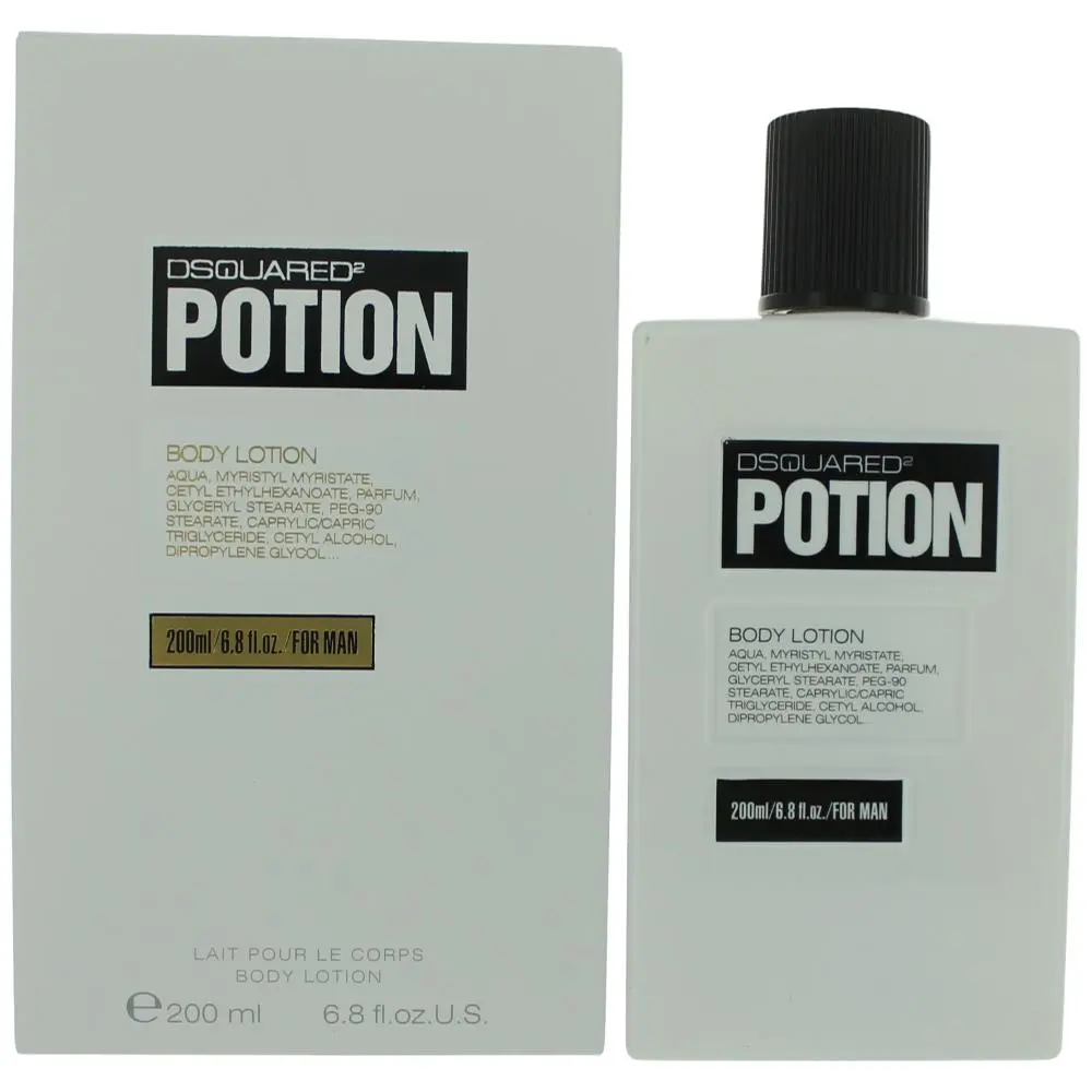 100% Authentic Dsquared2 Potion Body Lotion for Adults - 6.8 oz, Body Care Product with Scent (Men's Single Bottle)