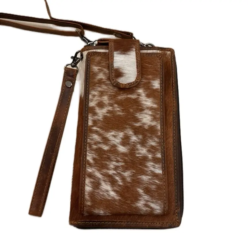 Cell phone Wallet-Real Hair on hide