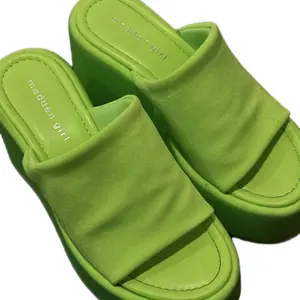 Madden Girl Neon Green Platform Shoes - Closed Design, Comfortable Fit, Ideal for Casual Wear, Summer Footwear for Girls - Anklet, Wedge, Sandal