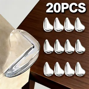 20 Pack Clear Corner Protectors - Transparent Guards for Furniture & Table Edges