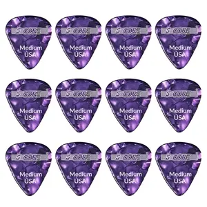 5 Core Guitar Picks 12 Pack Premium Celluloid Medium Acoustic Electric Bass Guitars Pick 0.71mm