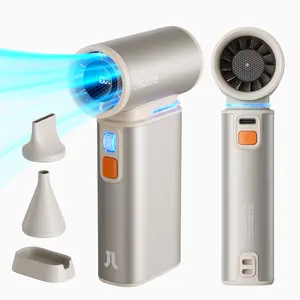 Jisulife Portable Handheld Turbo Fan Ultra1 - 100 Speeds Adjustable, 9000mAh USB Rechargeable, LED Display, International Warranty