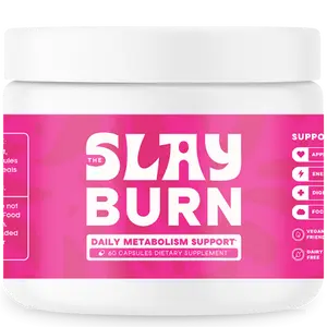 SlayBURN Daily Support 60 Capsules with Ashwagandha, Green Tea Extract, Yerba Mate, L-Theanine, Vitamin B12 & Chromium