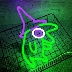 Cute Cartoon Glep Neon Signs for Wall Decor, Dimmable LED Neon Lights, Neon Accent Lights for Bedroom, Birthday, Christmas Gifts for TV Movie Fans Enthusiasts,Children,and Friends, Usb Powered Lamp