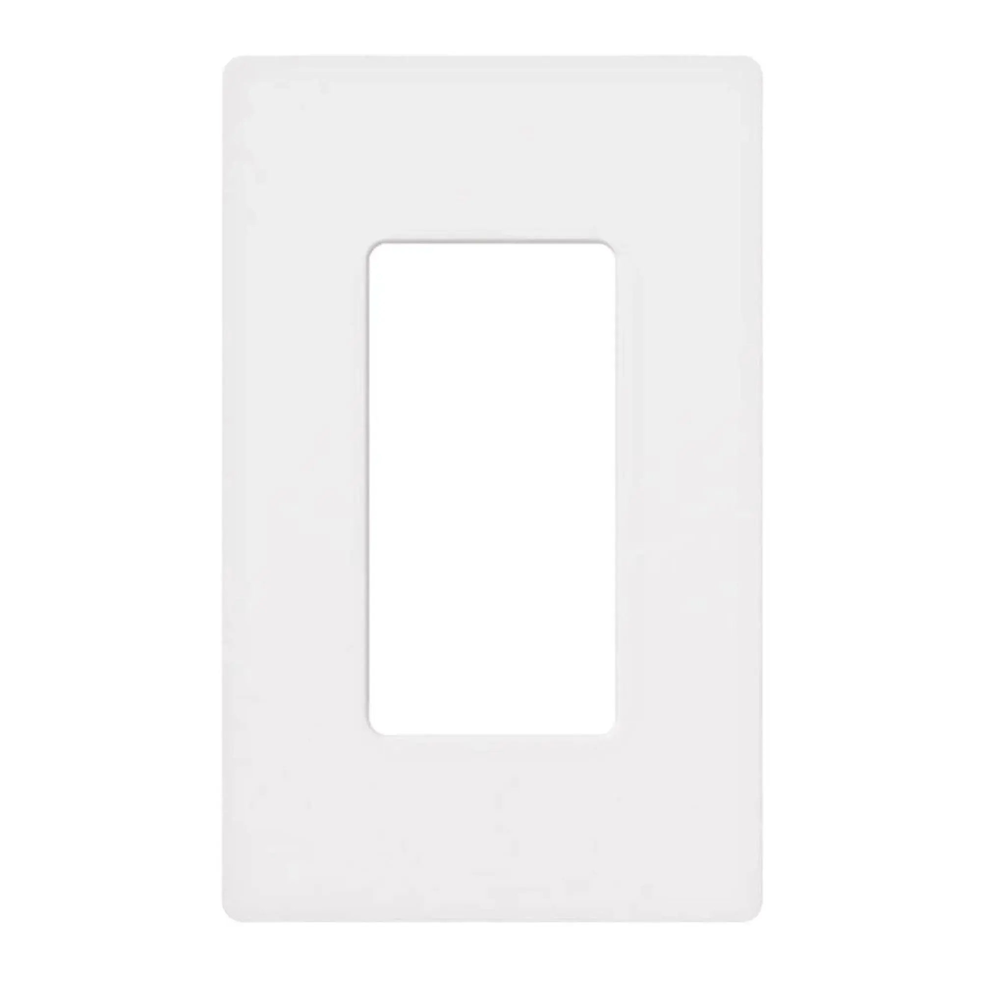 Lutron CW-1-WH Claro Standard 1-Gang Decora Screwless Wall Plate, White
