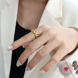 Punk style ring for women, plain ring, titanium steel, exaggerated and unique ring, a gift for girlfriend or mother