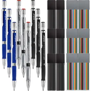 21 count 2.0 mm Mechanical Pencil Set, 9 count Automatic Pencils 12 2 mm Mechanical Pencil Colored Refills (Color and Black) for School Students Writing Draft Drawing, Painter Art Sketching