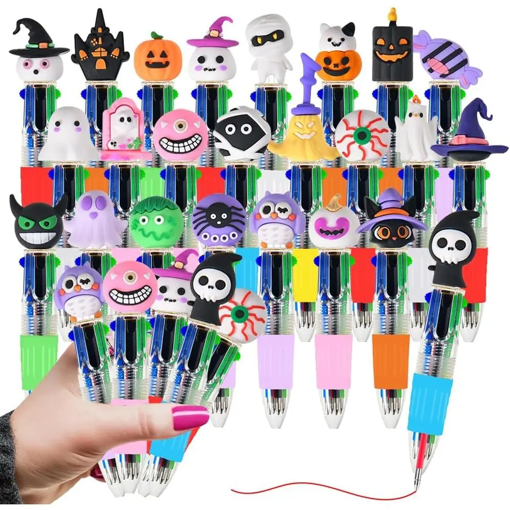 24 count Halloween pens, Cute Mini Halloween Pumpkin Ghost Bat Ballpoint Pens Bulk for  Office Party Supplies