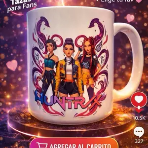 Huntrix y Saja Boy Mugs - Official Fan Merchandise with Vibrant Character Art and Unique Design for Coffee Lovers