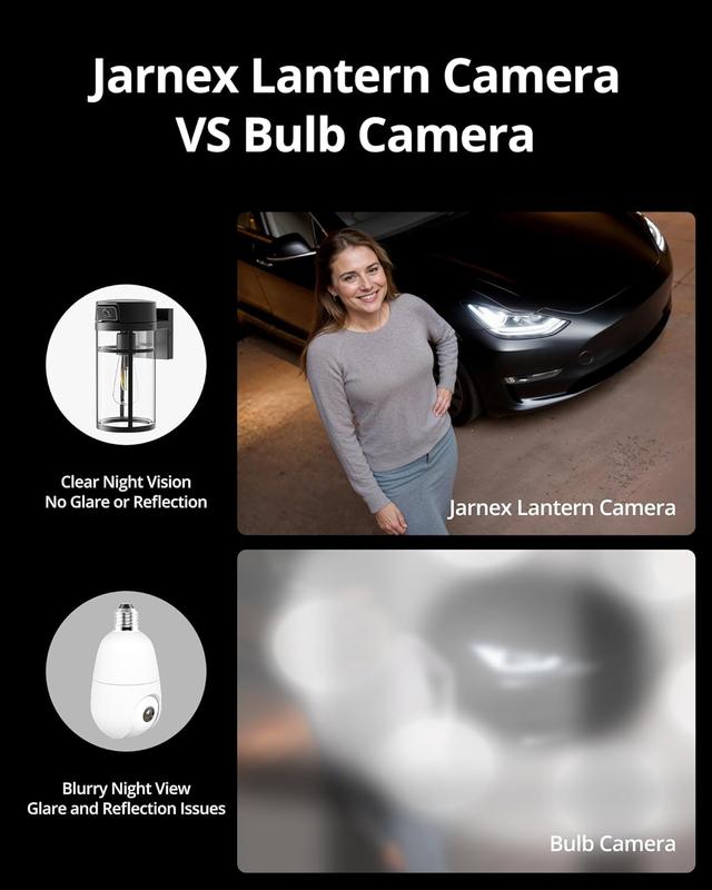 Outdoor Porch Light Camera, 4K Wi-Fi Security Cam with AI Human Detection, Pan & Tilt, Dusk to Dawn, 2-Way Audio, Cloud/SD Storage, Wall Lantern Sconce Camera for Porch, Garage, Patio, Doorway