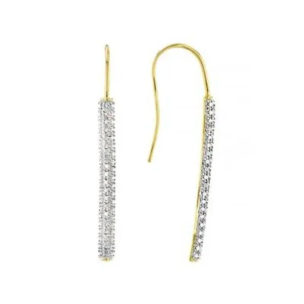 JTV White Diamond Accent 14k Yellow Gold Over Brass Drop Earrings 4.3 out of 5 stars 4.3 (12)