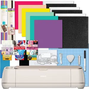 Cricut Maker 4 Cutting Machine with Vinyl and Iron-On Sheets Bundle