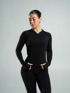 Aura Sculpt Jacket Long - Black