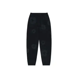Denim Tears Cotton Wreath Sweatpants Black Monochrome