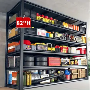 6-Tier 40"W-18"D-82"H Adjustable Metal Garage Rack, Commercial Shelf with Heavy Load Bearing Capacity, Independent Multi-Functional Storage Rack.
