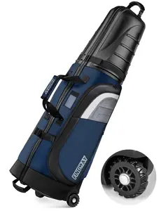 Findway Golf Travel Bag for Airlines ABS Semi-Hard Shell 1680D Waterproof Fabric 55 Inch Storage Oversize Tank Wheels Ideal Gift for Golfers